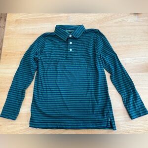 Crewcuts Polo Shirt - Navy and Green Stripes